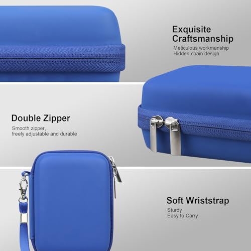 Funda rígida azul para cámara Canon PowerShot ELPH 360 HS miniatura 5