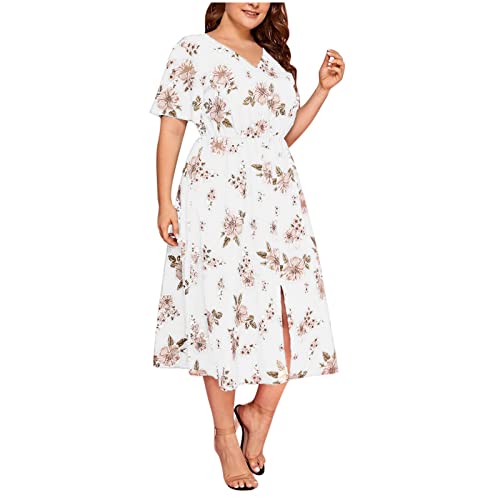 MICKURY große größen Kleidung blumenmädchenkleider dunkelrotes Kleid...