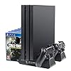 ElecGear PlayStation 4 Verticale Standaard en Koelventilator, Dubbel Laadstation voor DualShock 4 Controller Laadstation…