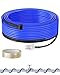 WILAWELS 60FT Water Pipe Heating Cable, 5W Constant Power Self-Regulating Heating Cable, 5W/FT, IPX7 Waterproof, Auto-On/Off, for Metal and Plastic Water Pipes, Freeze Protection, 120V U60HC06