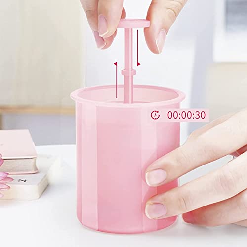 Jibiacb Facial Foamer,Face Foam Maker Shower Loofahs Set,Bath Shower Loofah Sponge Marshmallow Whip Maker Skincare Tools Facial Cleansing Tool For Face Body Wash Gift For Her (1 Set, Pink) #TOP5