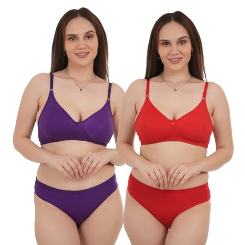 Image of UNITRUST Lingerie Set Non-Padded Bra and Matching Panty for Women