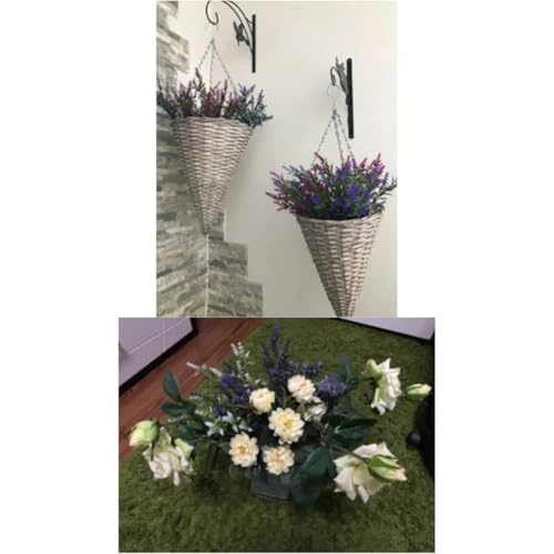 Bouquet de lavande artificielle blanche de 35 cm pour décoration - 8