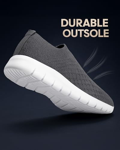 Image of Kraasa Tread Walking Shoes for Men | Knitted Slip-On Sneakers