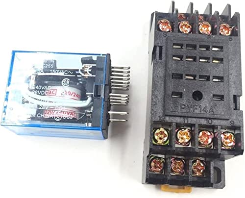 Relé MY4NJ DC 24V mini interruptor electromagnético con base 14 pines 2