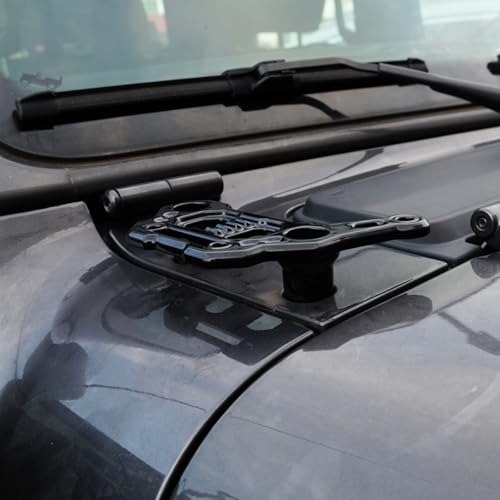 Image of JL Dual Light Bar Mount Brackets CNC A-Pillar Offroad LED Hood Pod Fog Lamp Mounting Stand Ditch Light Cowl Holder,2PCS Black Aluminum Alloy Mounts for Wrangler JL JLU 4xe Gladiator JT Accessories