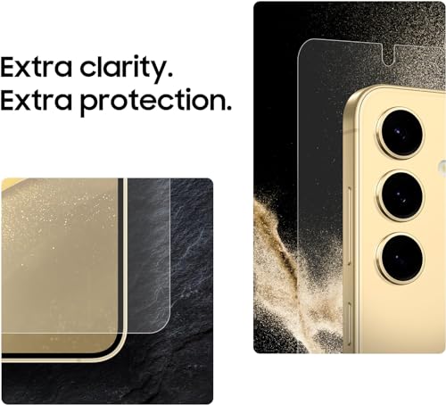 Image of Samsung Galaxy S24 Anti-Reflecting Phone Full Screen Protector, Front Display Protective Film Shield, Anti Scratch Protection, Dustproof, US Version, EF-US921CTEGUS, Transparent