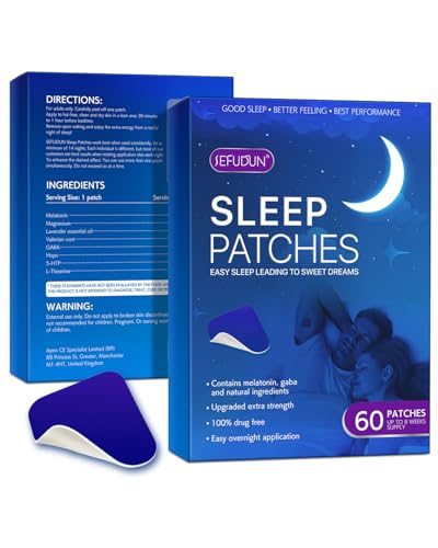 FUGLUS 60 Parches para el Sueño Profundo para Adultos,Parches para el Sueño, Parches Totalmente para Promover el Sueño Profundo, Parche para Mejorar la Calidad del Sueño, Sleep Patches