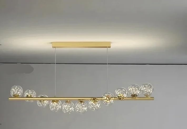 Lampe de table longue style nordique épuré, lustre de bar haut de gamme 77W