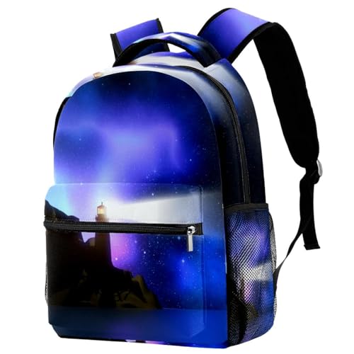 Sac à dos d'école à grande capacité 29.4x20x40cm motif phare