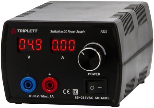 Image of Triplett PS30 Low Power Switching 30V DC Power Supply, 0 to 30V /1A Output