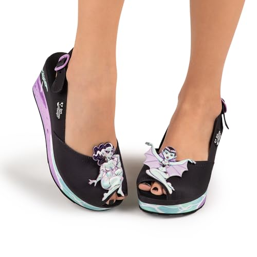 Image of Hot Chocolate Design Funky Women's Peep Toe Wedge Sandals