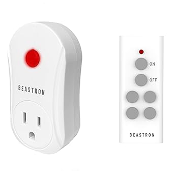 Upgraded Remote Controlled Outlet 1 Pack with 1 Remote,Expandable Remote Light Switch Kit, Wireless On Off Power Switch, 100ft RF Range, Compact Design, White