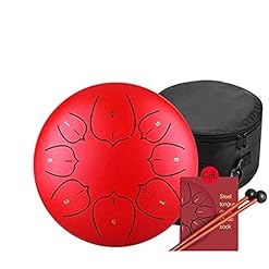 ZAMAX Langue en Acier du Tambour, 12 Pouces 8-Tone Drum Key Main, Instrument de Percussion Compact avec Maillets et Sac… - Les Beatles, Paul McCartney, John Lennon, RIngo Starr, George Harrison ZAMAX Langue en Acier du Tambour, 12 Pouces 8-Tone Drum Key Main, Instrument de Percussion Compact avec Maillets et Sac… – Image 4