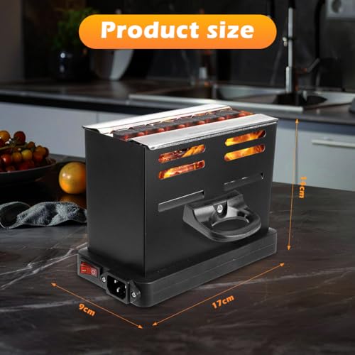 RANJIMA Elektrischer Kohleanzünder, 800 Watt Kohlegrill Toaster mit Zange, Kleiner Grillanzünder, Mini Kohlen Ofen, Outdoor Kabel Kohlegrill Zubehör Elektro Holzkohl-Anzünder Kaffee Geschenk