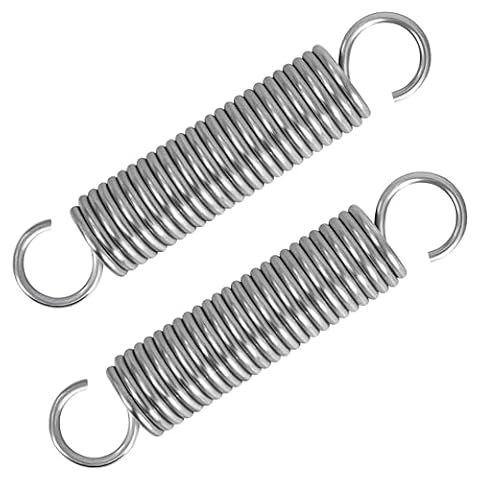 GUNGY sprężyny naciągowe z hakami ze stali nierdzewnej sprężyna naciągowa sprężyna 100mm średnica zewnętrzna 20mm średnica drutu 2,5mm maksymalne obciążenie 12kg 2,5x20x100mm 2 sztuki