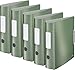 Produktbild Leitz 11080053 Multifunktions-Ordner (A4, Runder Rücken 8,2 cm Breite, Gummibandverschluss, Gebürstete Alu-Optik, Kunststoff, Ergonomische Form, Active Style) seladon grün (5er Set | breit)