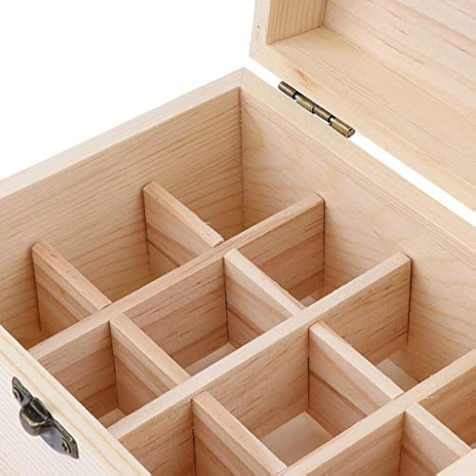 Essential Oil Wooden Storage Box for 12 Bottles