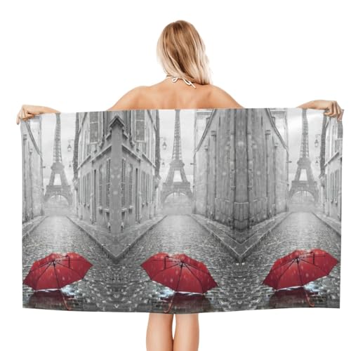 Serviette de bain microfibre Tour Eiffel 81x132 cm - 3