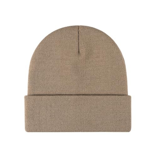 Image of Beanie for Men Women Warm Winter Hat Windproof Thick Knitted Cuffed Unisex Skull Cap