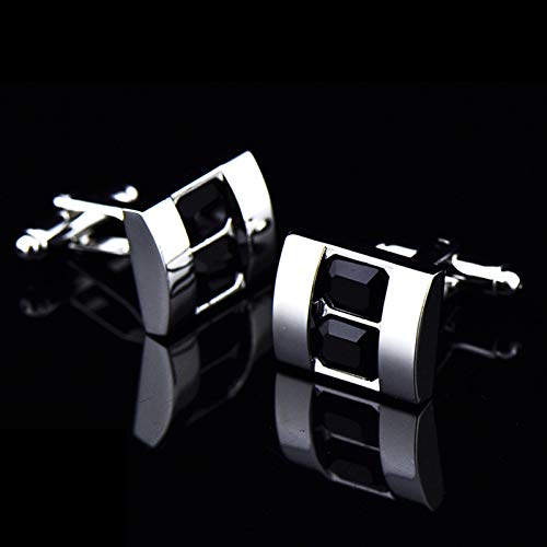 Mancuernillas Daesar Rectangulares de Cobre y Plata con Zirconia miniatura 3