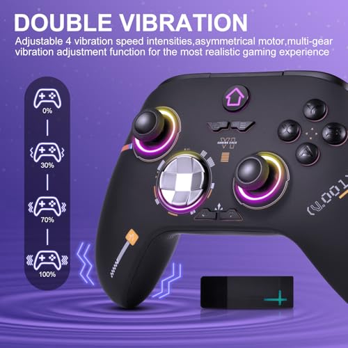 Adhlek Xbox Controller Wireless, Xbox One Controller- Alps Joysticks- Hall Triggers- Easily Pair & Switch Between Devices,Mappable - Turbo- Rgb Light-Compatible With Xbox Series X thumb #3