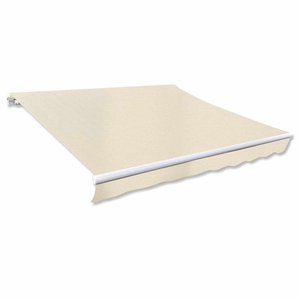 Cadre de Store Banne Aluminium, Enroulement Automatique, Blanc, 4 x 3 m