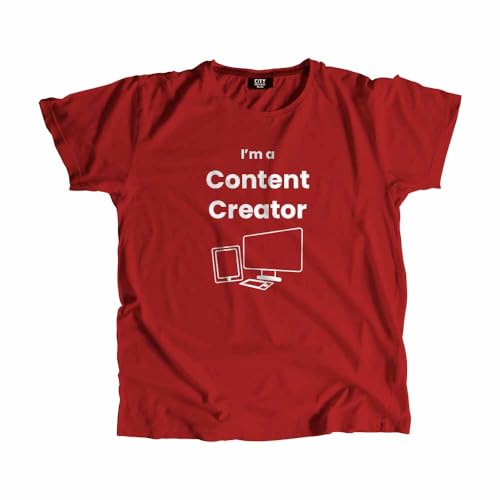T-shirt Content Creator rouge vêtement anti fatigue visuelle pour vidéaste