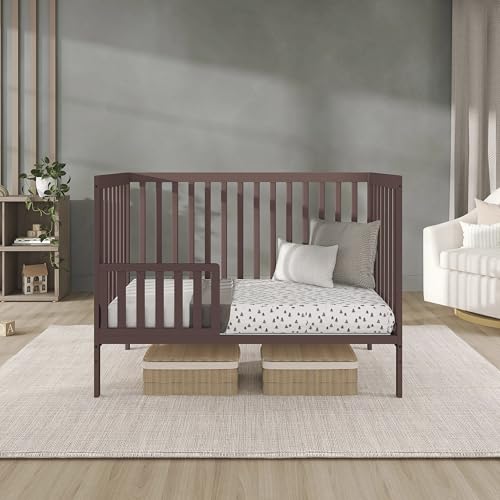 Image of Dream On Me Toddler Guard Rail for Convertible Crib, Solid Wood Bed Rail for Toddler Bed Conversion, Baltic Amber