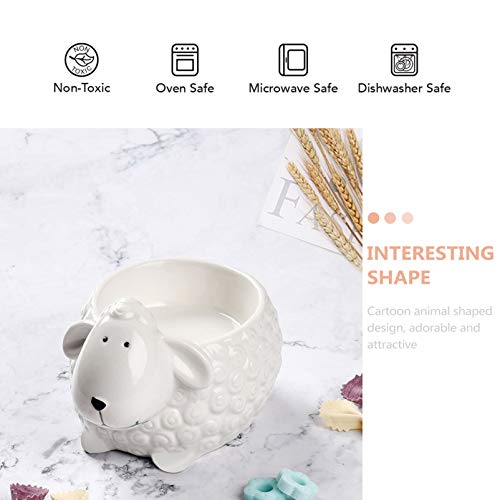 Cabilock Tigela de cerâmica para salada, tigela de frutas e cereais, tigela decorativa para ovelhas,