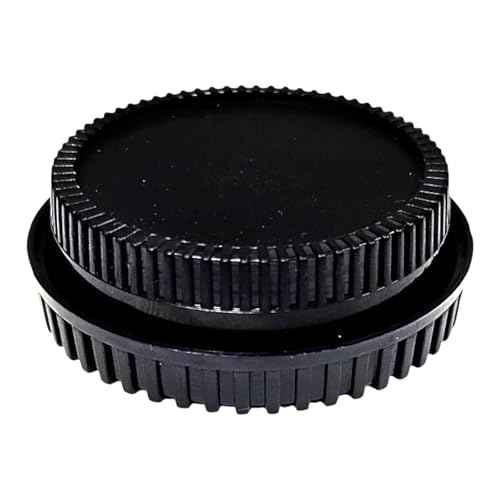 Image of SHOPEE Front Body Cap and Rear Lens Cap Cover for Nikon D7500 D7200 D7100 D7000 D5600 D5300 D5200 D5100 D3500 D3400 D3300 D3200 D3100 D850 D810 D800 D750 D600 D90 D80 More Nikon F Mount DSLR and Lens
