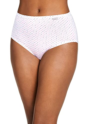 Jockey Women's Underwear Elance Brief - 3 Pack, Digital Lavender/Dream Dot Purple/Leaf Dance Purple, 7 #TOP1