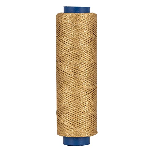 Shelver 1mm Waxed Cord for Jewellery Making Waxed Thread, Bracelet String, Beading Cord - 100 meters (Gold)