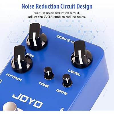 JOYO JF-23 Overdrive Built-in Noise Gate Guitar Effect Pedal and JF-22 Amplifier Simulator Distortion Pedal