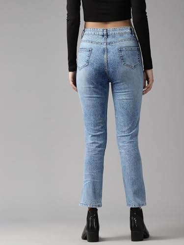Image of GUTI Womens High Rise Crop Length Jeans()
