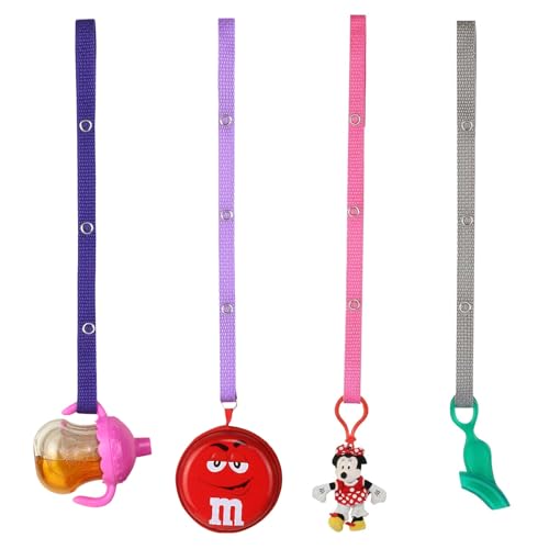 Baby Buddy Secure-A-Toy, Safety Strap Secures Toys, Teether, Pacifiers to Strollers, Highchairs, Car Seats, Adjustable Length Keep Toys Sanitary,...
