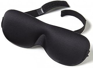 Deluxe Comfort Blink Safe 3D Protective Eye Sleep Mask - Light-Weight - Adjustable Strap - Breathable Polyester - Sleeping Mask, Black