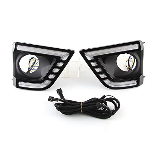 2 Peças De Carro Led Luz Diurna Drl Fluindo Branco Luz Do Dia Luz De Seta Luz De Neblina Para Toyota