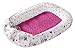 Nido per Neonato Bozzolo Neonati 90x50 Babynest 100% Cotone Inserto Removibile Cocoon Baby Medi Partners Multifunzionale Riduttore per Bambini (Orsacchiotto con visone rosa)