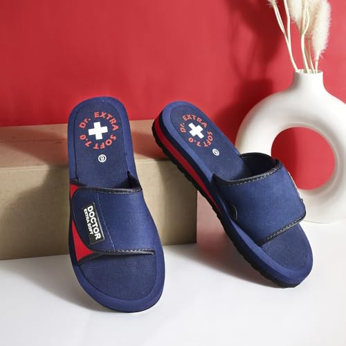 Image of DOCTOR EXTRA SOFT Women's Care Orthopaedic and Diabetic Adjustable Strape Super Comfort Dr Sliders Flipflops and House Slippers for Women's & Girl's Slides D-52