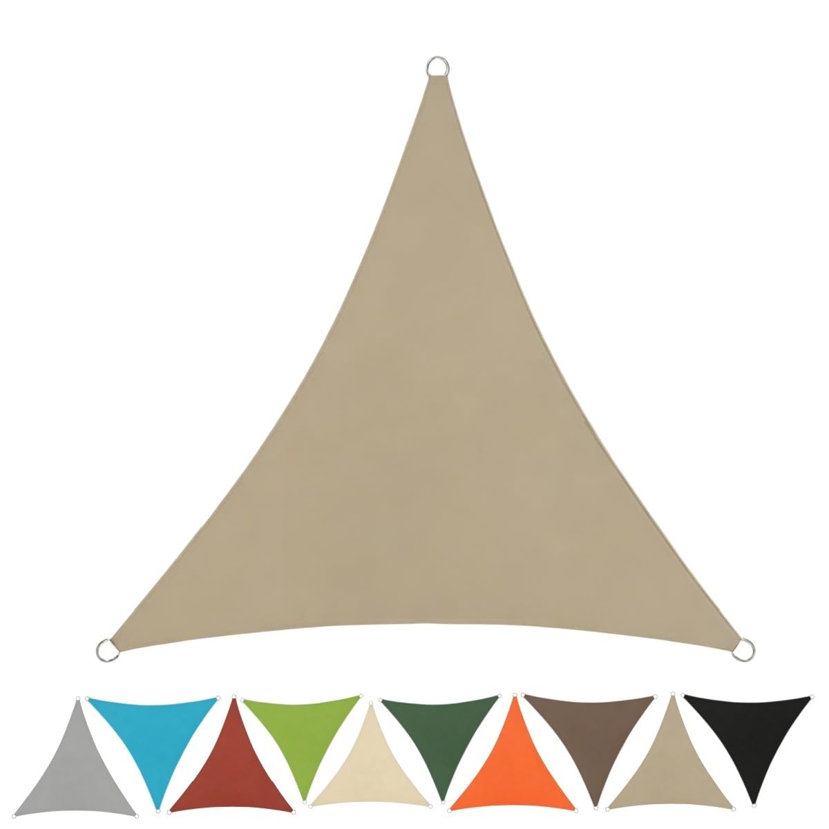 Voile d'ombrage triangulaire anti-UV 98% et déperlant pour terrasse