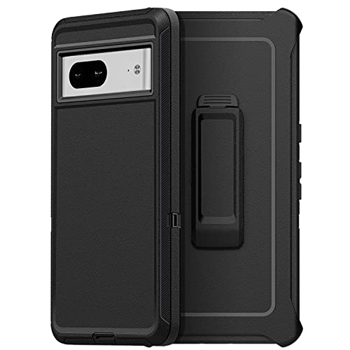 Aicase For Google Pixel 7A Case With Belt Clip Holster, Heavy Duty Shockproof Drop Protective Rugged Tough Durable Cell Phone Cover For Google Pixel 7A, Black #TOP19