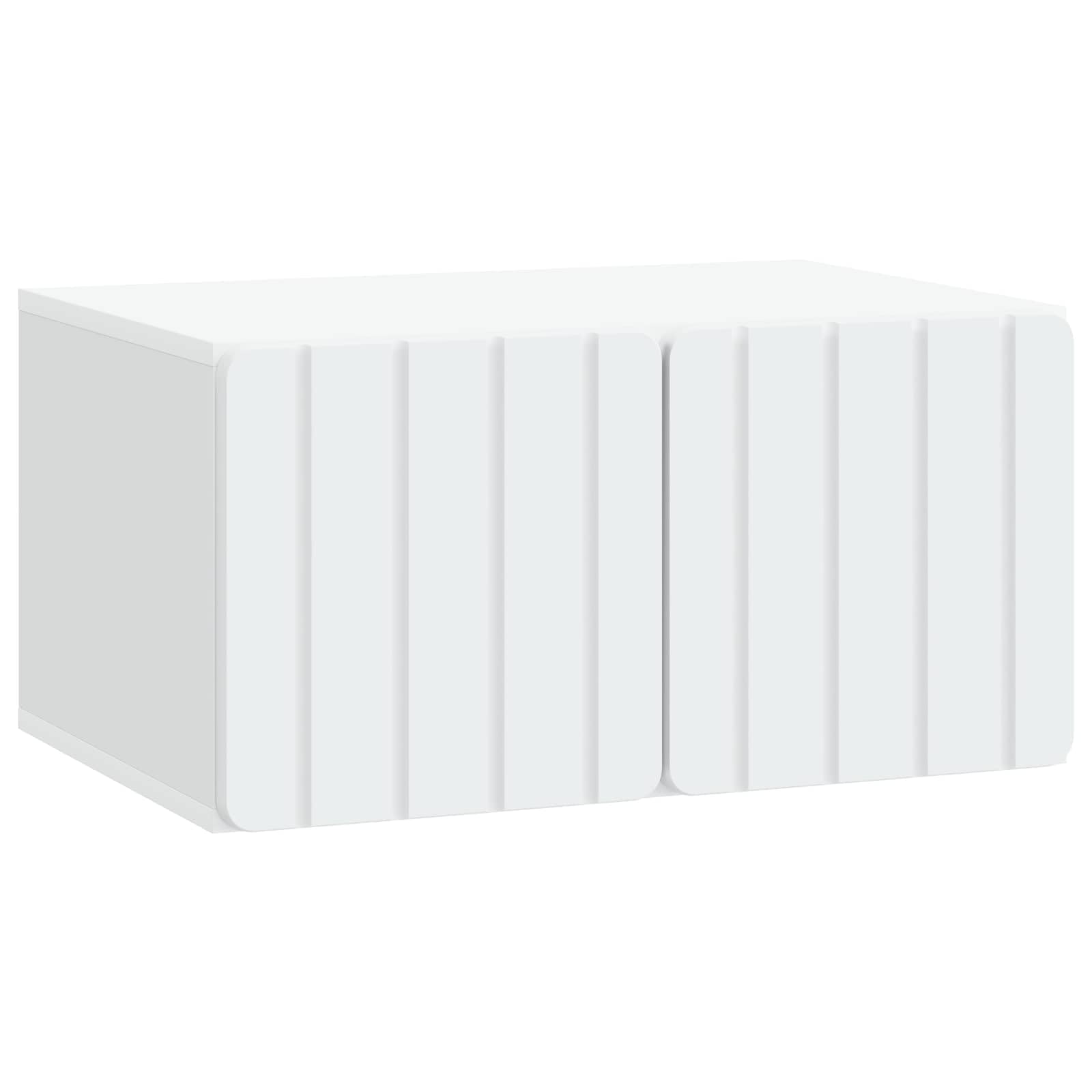 Meuble TV mural blanc en bois d'ingénierie 60cm pour salon moderne