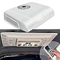 12 Volt Universal Electric Truck RV Rooftop Air Conditioner, 8 hour running Non-Ducted -Quiet AC - Cooling Only |-RV AC Unit - Camper Air Conditioner for RV BUS Truck Vehicle