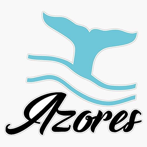 Azores Whale Ocean Marine Life Portugal Travel Souvenir Gift Nautical Sea Animal Nature Conservation 5" Vinyl Decal Bumper Sticker
