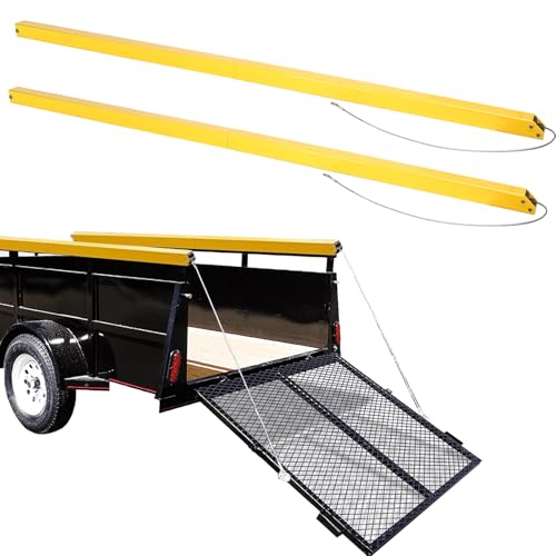 2 Side Trailer Gate Lift Assist Kit Yellow Tailgate Assist Lift Assist System fit for Utility Trailers with 12 to 24 Side Rails and 4 to 6 Height Tailgate or Ramp Max 180lbs Load Capacity