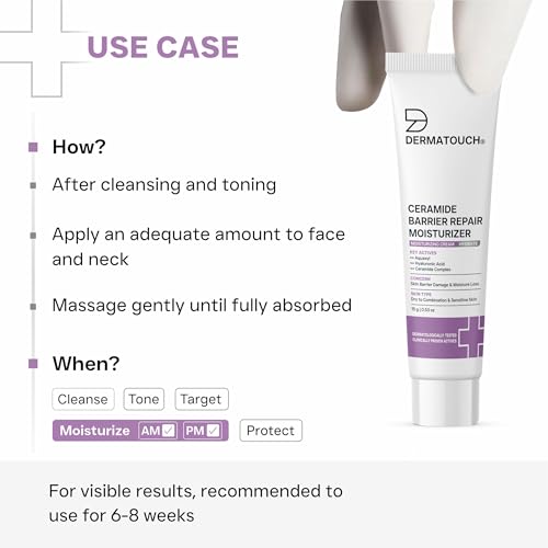 Image of DERMATOUCH Ceramide Barrier Repair Moisturizer | Deep Hydration & Barrier Support | Helps Reduce Moisture Loss | 15g