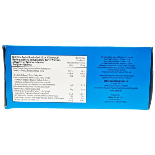 Gullon Sugar Free Digestive Biscuits, 12 x 245g – Vegan, High Fiber, No Added Sugar, Ideal for Diabetics & Health-Conscious Lifestyles