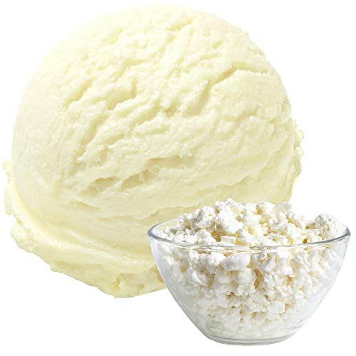 Hüttenkäse Geschmack Eispulver VEGAN - OHNE ZUCKER - LAKTOSEFREI - GLUTENFREI - FETTARM, auch für Diabetiker Milcheis Softeispulver Speiseeispulver Gino Gelati (Hüttenkäse, 333 g)