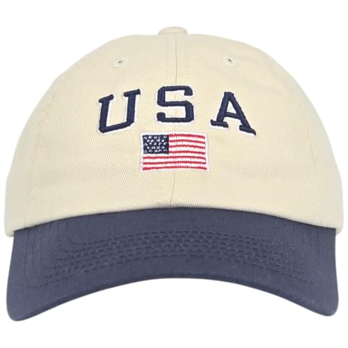 Image of E BY ELIDAN USA Hat, Embroidered American Flag Baseball Cap for Men Women
